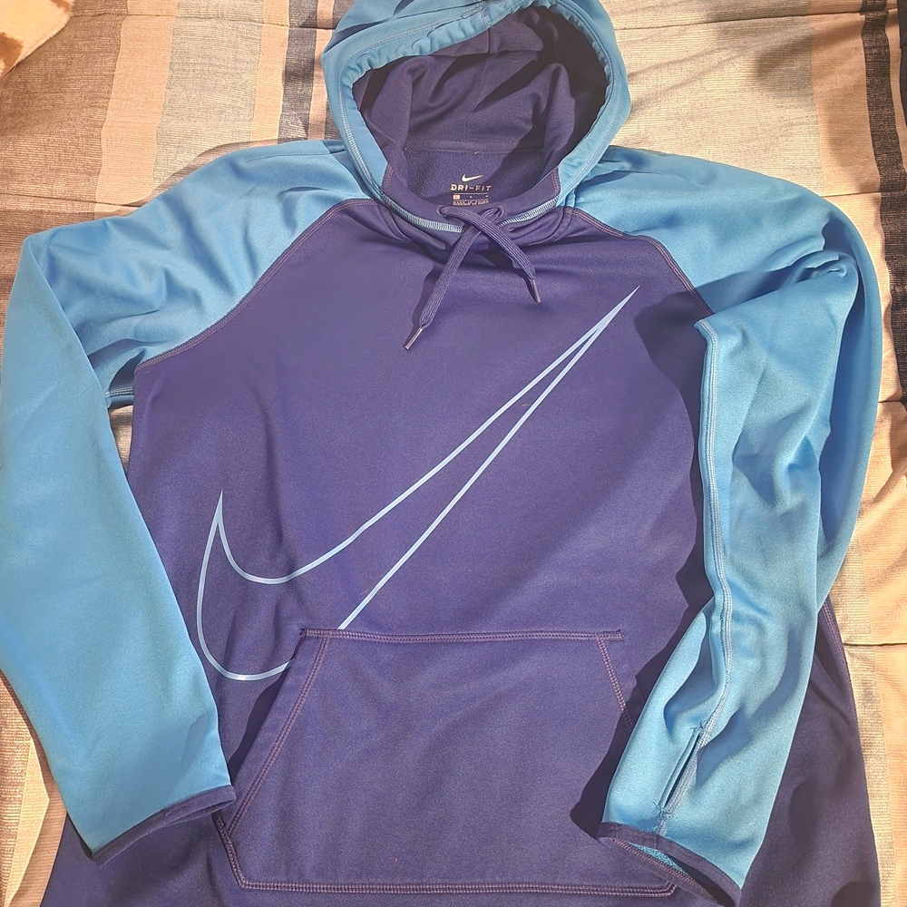 Nike Blue and Light Blue Hoodie